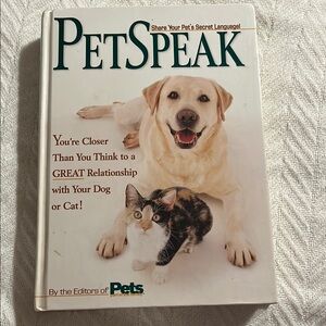 PetSpeak Hard Cover Book - White Cover with Green Text - 485 Pages